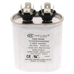 Oval Run Capacitor 5 MFD, 370 or 440 VAC 5uf  for Fan Motor Blower Condenser in Air Handler Straight Cool or Heat Pump Air Conditioner and Pool Pumps by The HVAC Genius