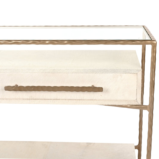 60" AZAMARA REAL SHAGREEN CONSOLE TABLE