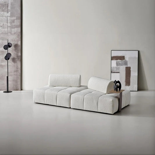 2 Seater Puzzle Sofa + Leather Side Table