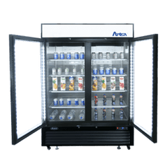 Atosa MCF8723GR Refrigerator Merchandiser Two-Section 54-3/8"W X 31-1/2"D X 81-1/5"H | Denson CFE