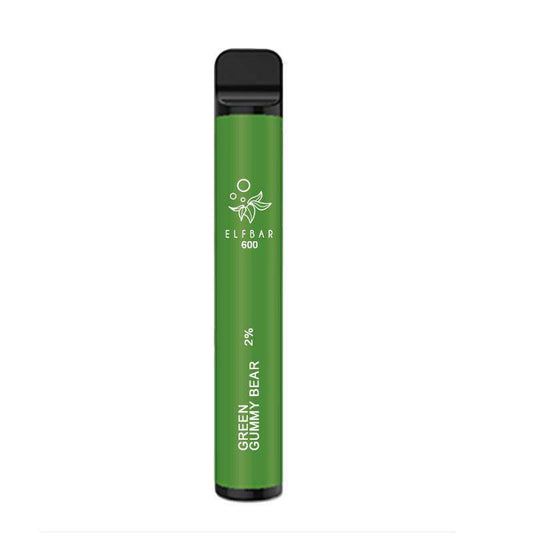 ELF BAR 600 GREEN GUMMY BEAR Disposable Vape 20mg - Click & Vape