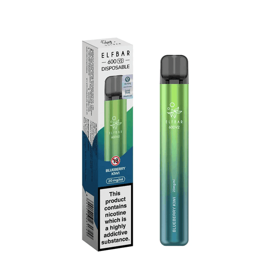 ELF BAR 600 V2 BLUEBERRY KIWI 20MG Disposable Vape - Click & Vape