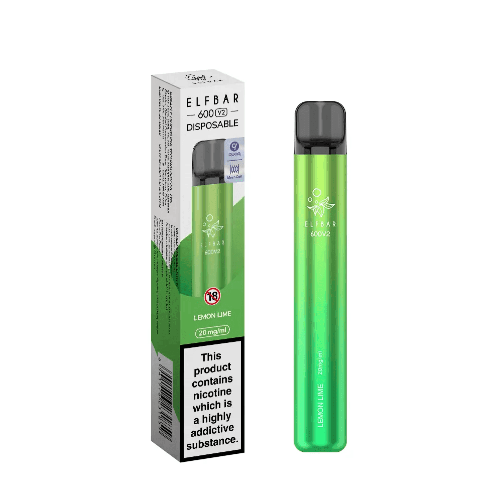 ELF BAR 600 V2 LEMON LIME 20MG Disposable Vape - Click & Vape