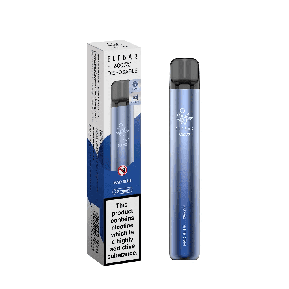 ELF BAR 600 V2 MAD BLUE 20MG Disposable Vape - Click & Vape