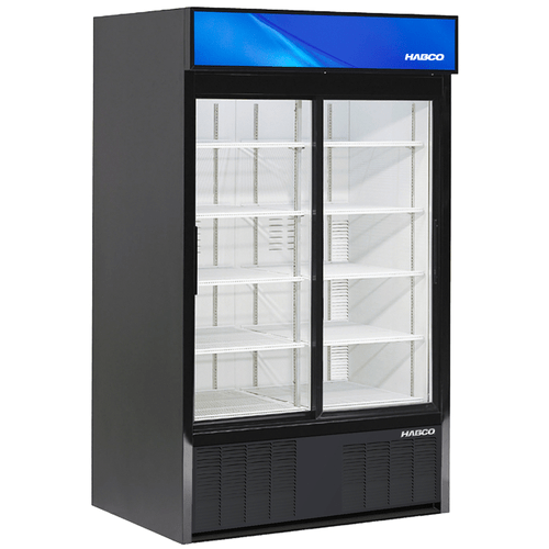 Habco ESM42HC - 47" Double Sliding Glass Door Display Cooler  42 Cubic Feet