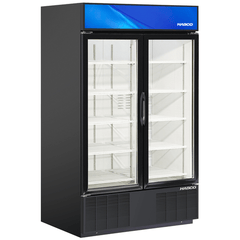 Habco ESM46HC Swing Glass Door, two-section Merchandising Refrigerator