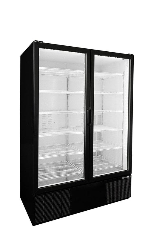 Habco ESM49HCTD Swing Glass Door, two-section Merchandising Refrigerator