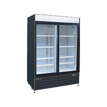 Kool-It KSM-36 - 44" Double Sliding Glass Door Display Cooler - 31 Cu. Ft.