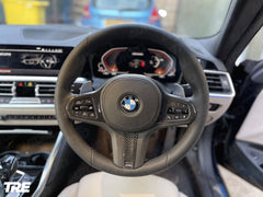 TRE Pre-Preg Carbon Fibre Steering Wheel Trim Accent for BMW M Sport Models (2018+, F40 F44 G20 G21 G42 G30)