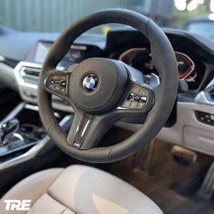 TRE Pre-Preg Carbon Fibre Steering Wheel Trim Accent for BMW M Sport Models (2018+, F40 F44 G20 G21 G42 G30)